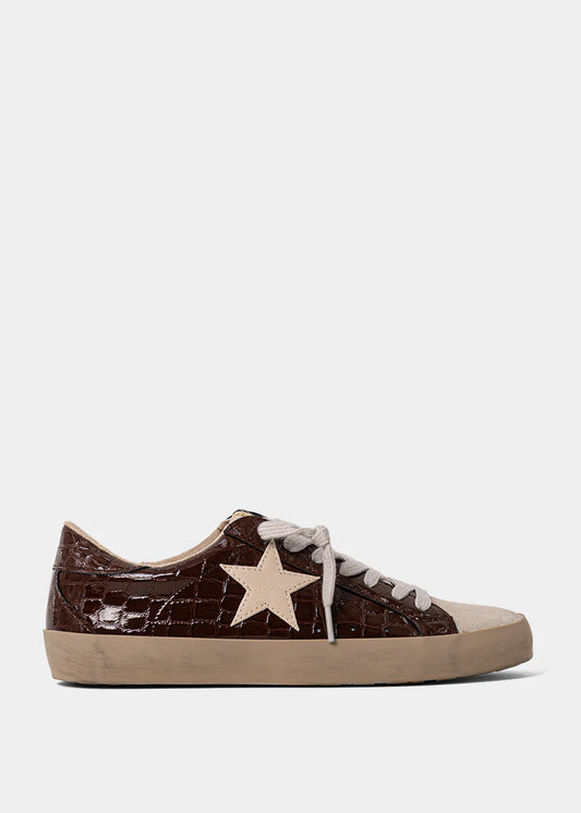 ShuShop Paula Brown Croc Sneaker