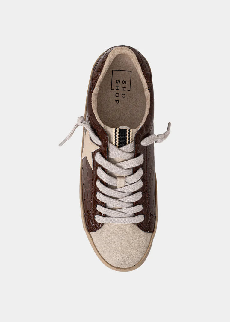ShuShop Paula Brown Croc Sneaker