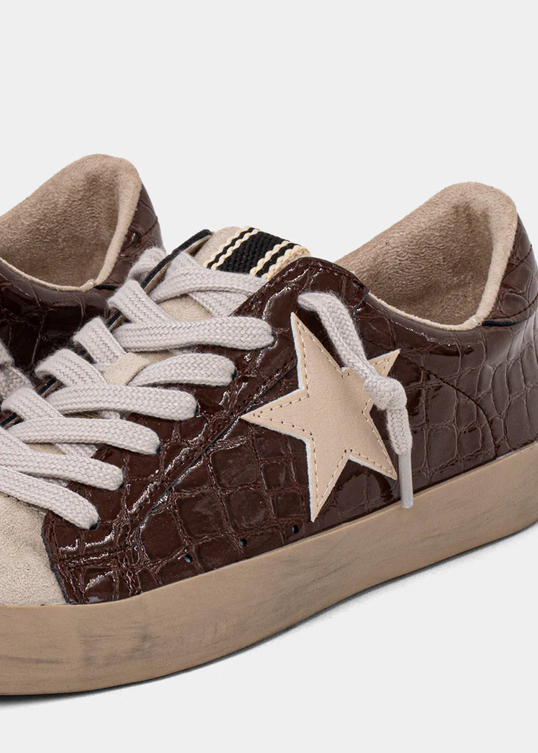 ShuShop Paula Brown Croc Sneaker