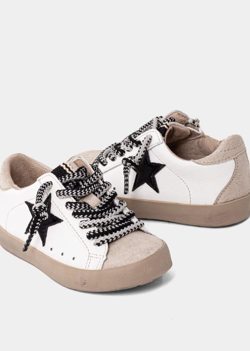 Shushop Paula Mini Toddler Black & White Sneaker