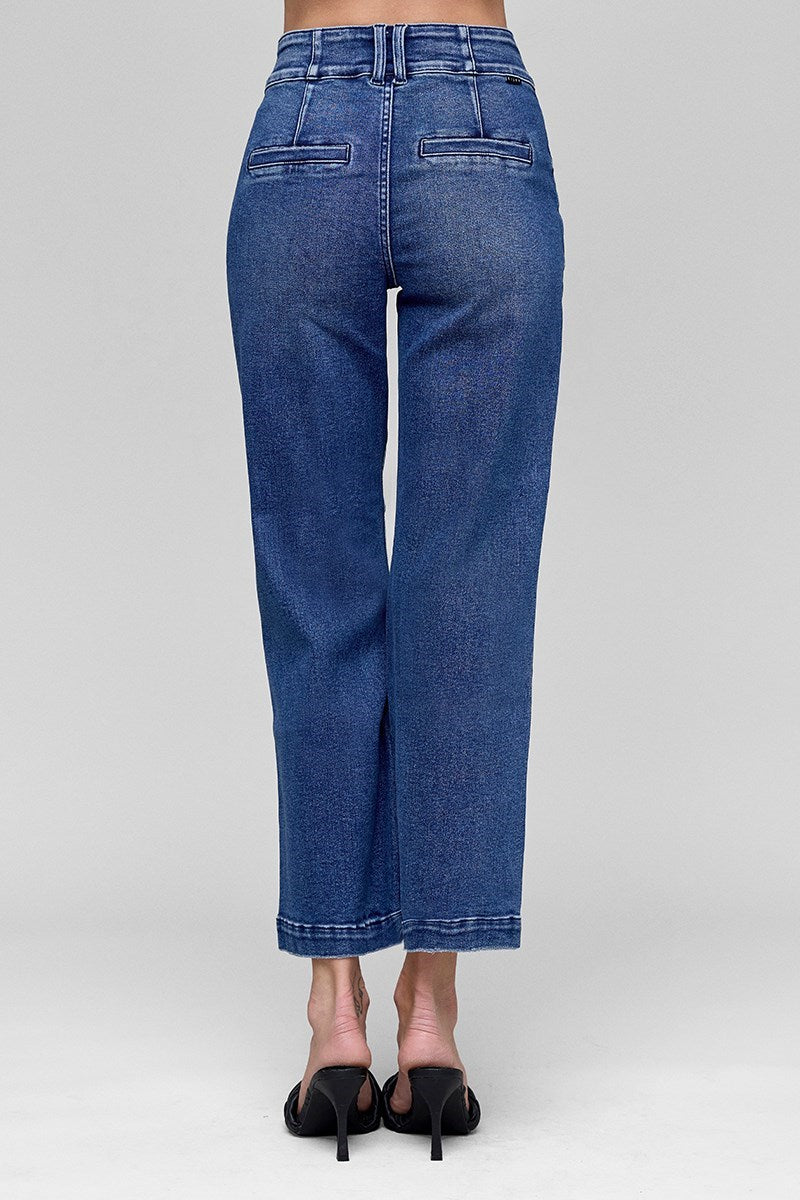 Risen TC High Rise Crop Boot Wide Jean
