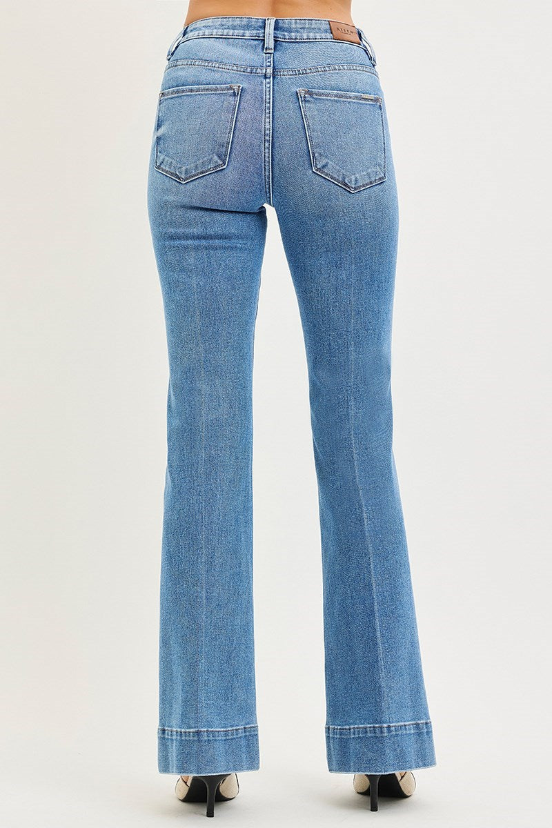 Risen TC 4 Way Straight High Rise Flare Jeans