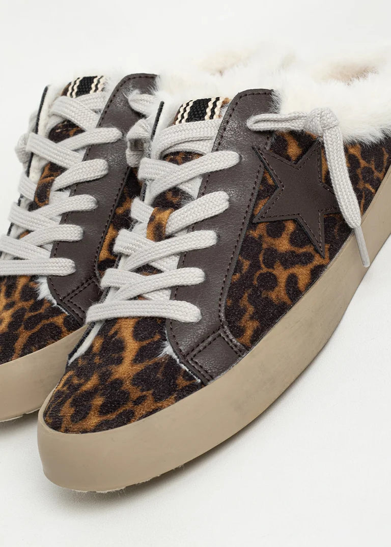 ShuShop Pina Leopard Print Mule Sneaker