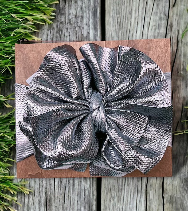 Metallic Gray Headband