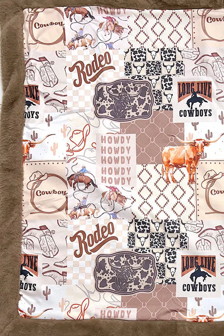 Rodeo Western Printed Baby Blanket