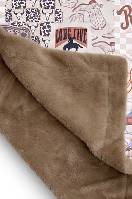Rodeo Western Printed Baby Blanket