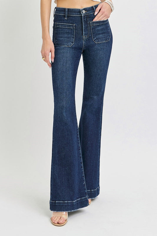 Risen E- Band High Rise Flare Jeans