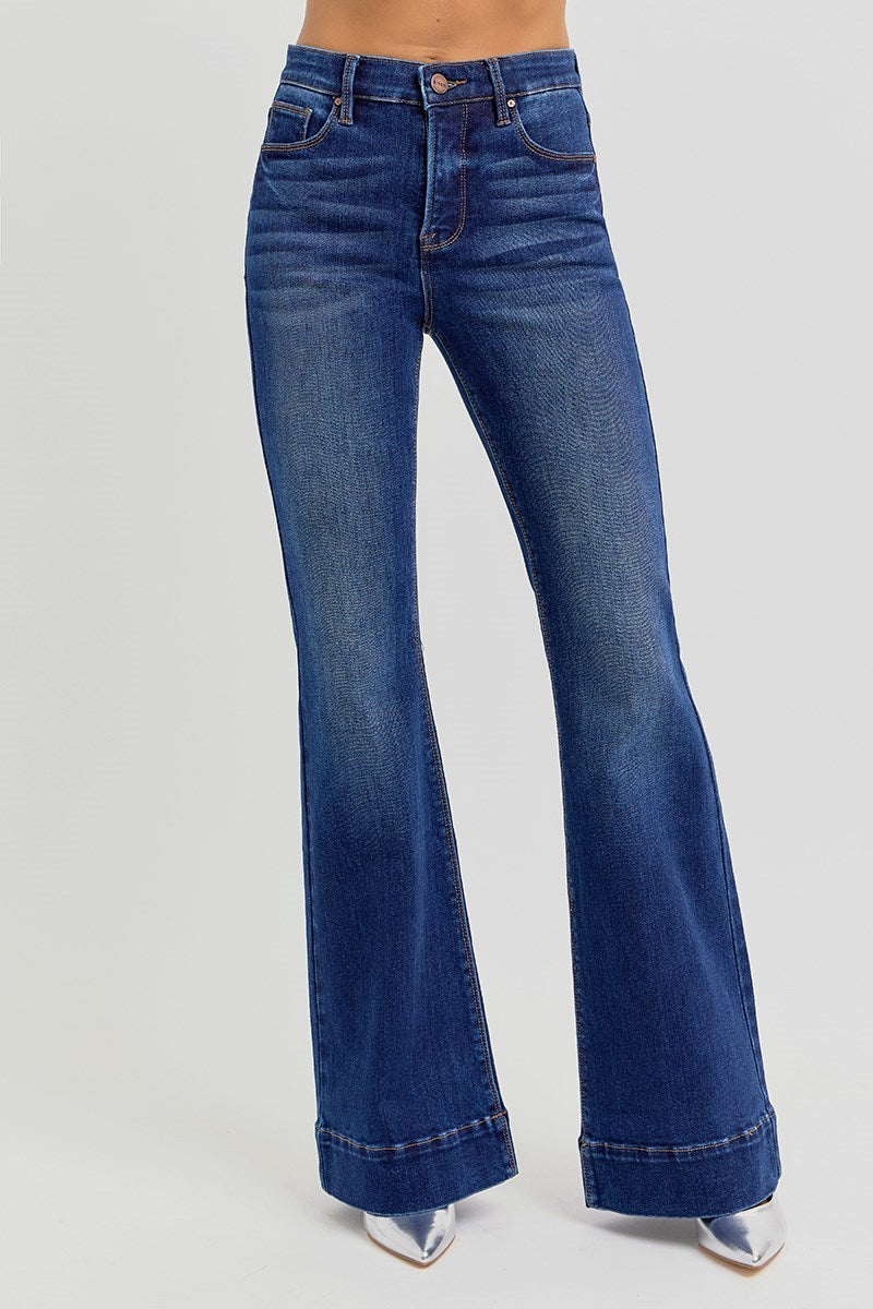 Risen TC High Rise Flare Elastic Band Jeans