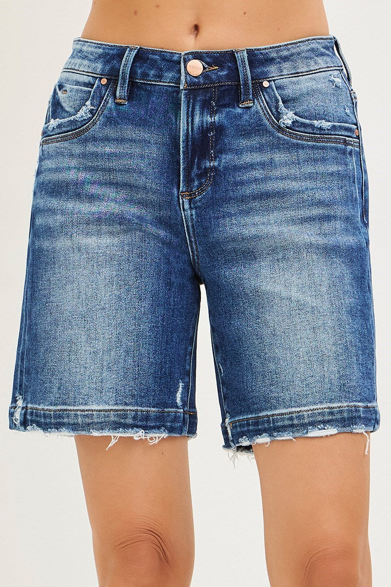 Risen Slouchy Bermuda Shorts- Dark