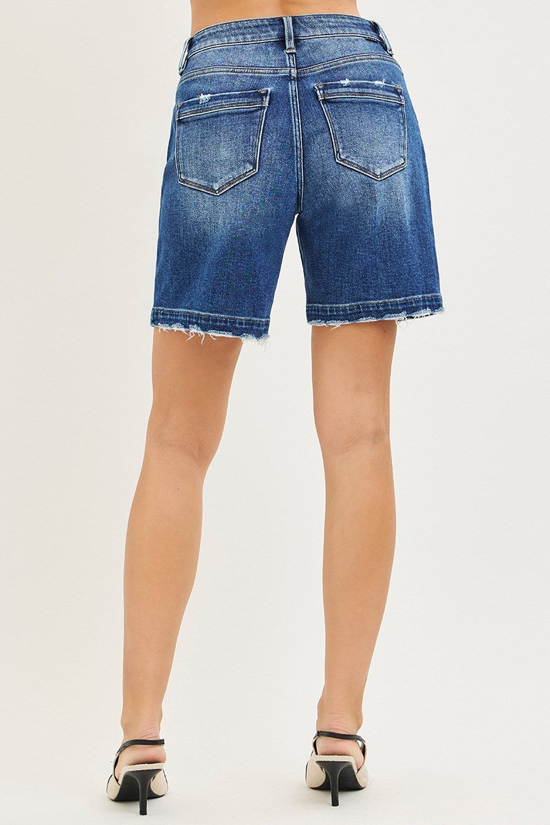 Risen Slouchy Bermuda Shorts- Dark