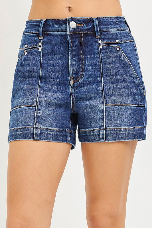 Risen High Rise Deco Seam Detail Shorts