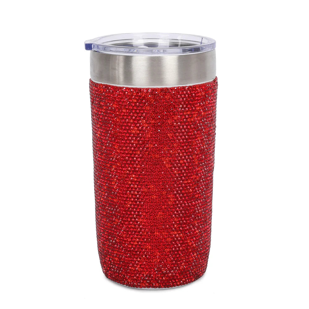 Red Rhinestone Thermos Tumbler