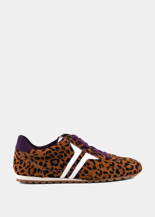 Shushop Sarah Brown Leopard Hair Sneaker