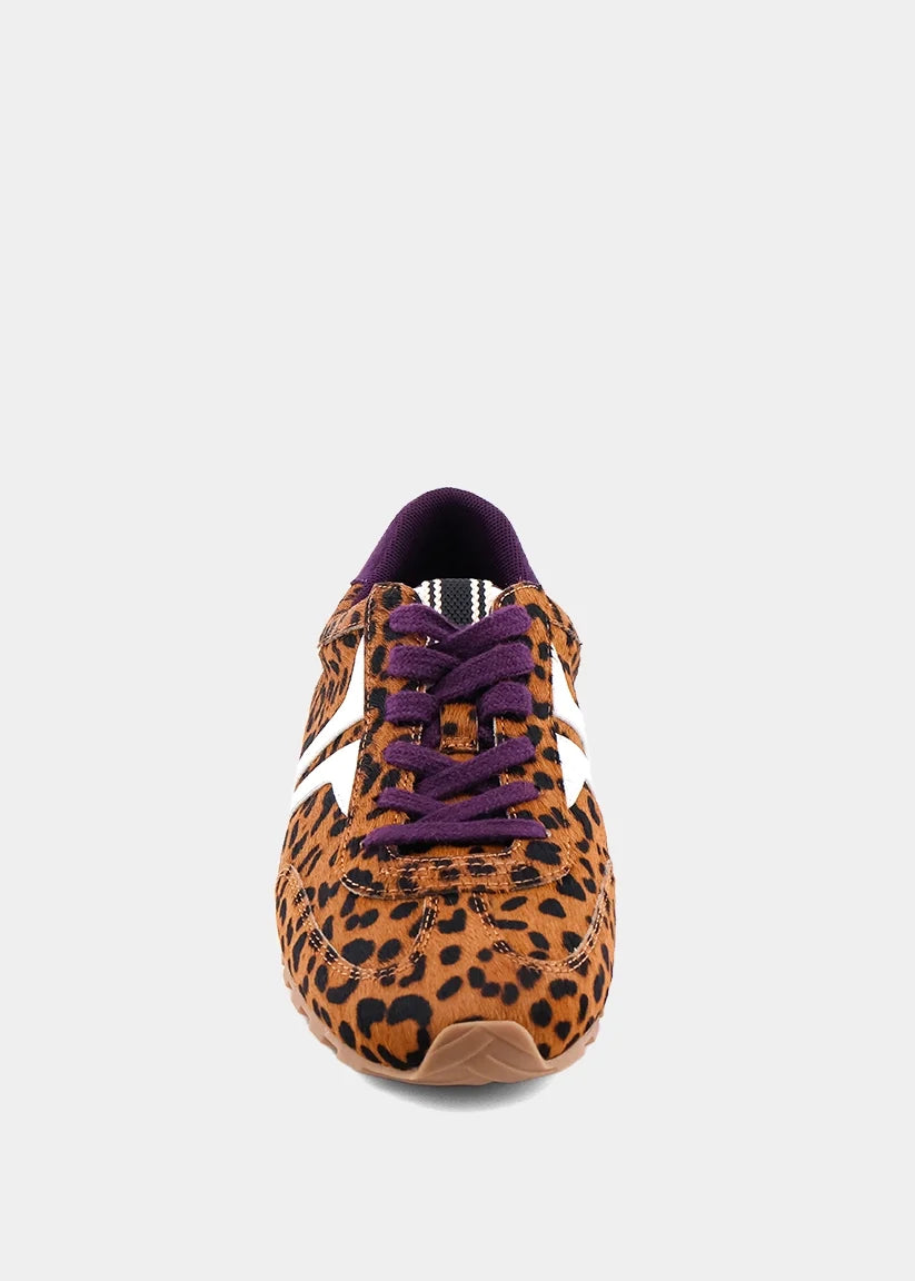 Shushop Sarah Brown Leopard Hair Sneaker