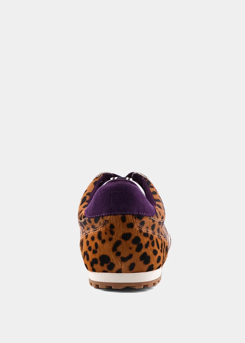 Shushop Sarah Brown Leopard Hair Sneaker