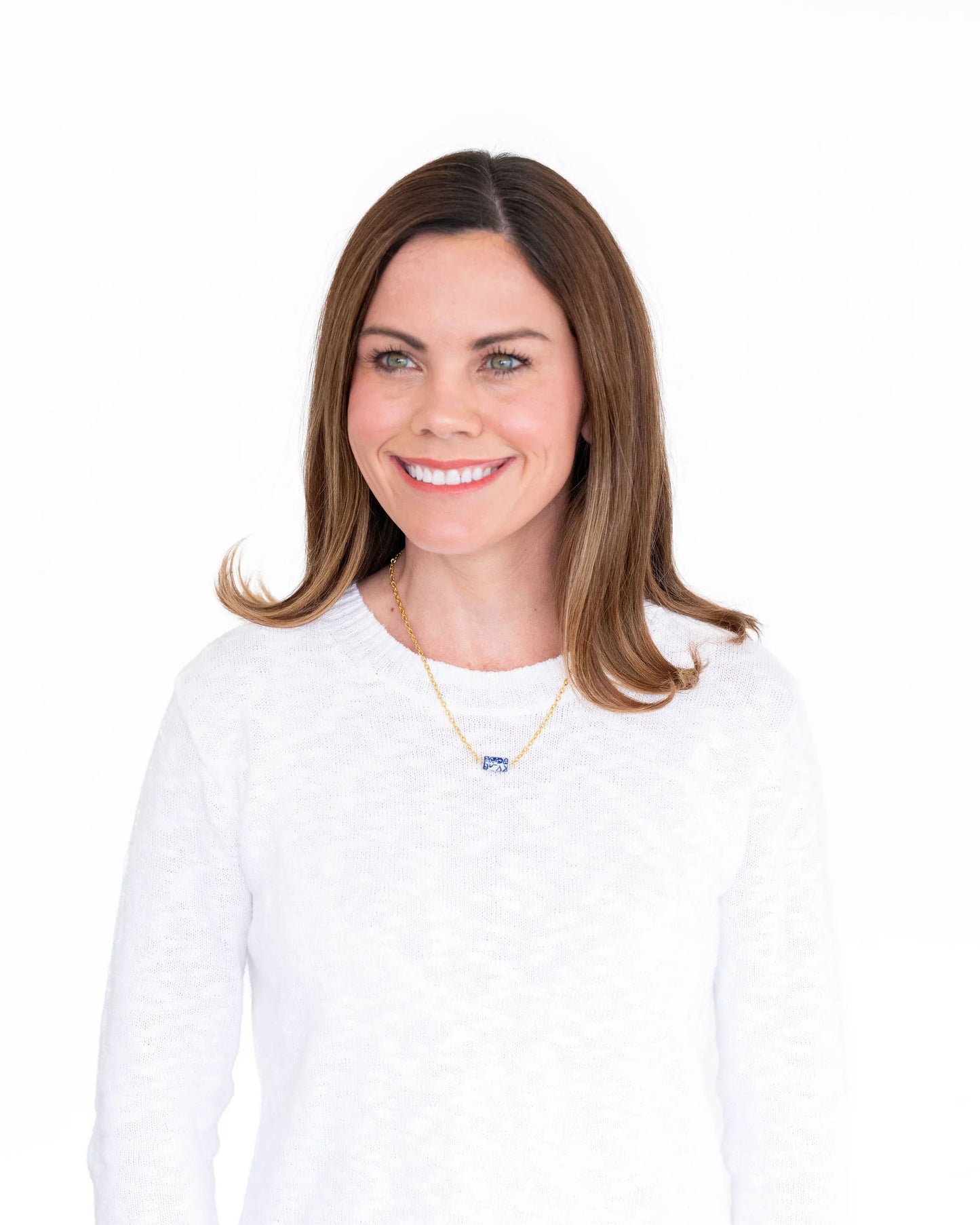 Susan Shaw Blue & White Allie Spool Necklace
