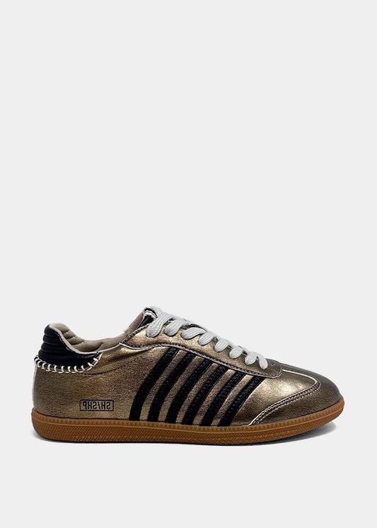 ShuShop Stella Metallic Gold Sneaker