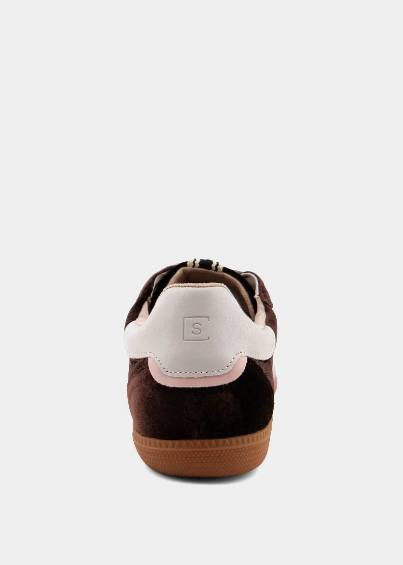 Shushop Stevie Brown Velvet Sneaker