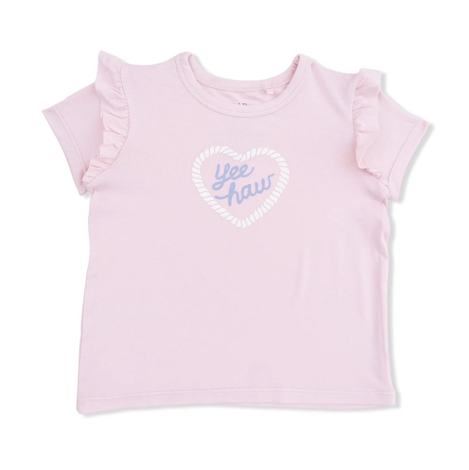 Angel Dear Yee Haw Cowgirl Ruffle Tee