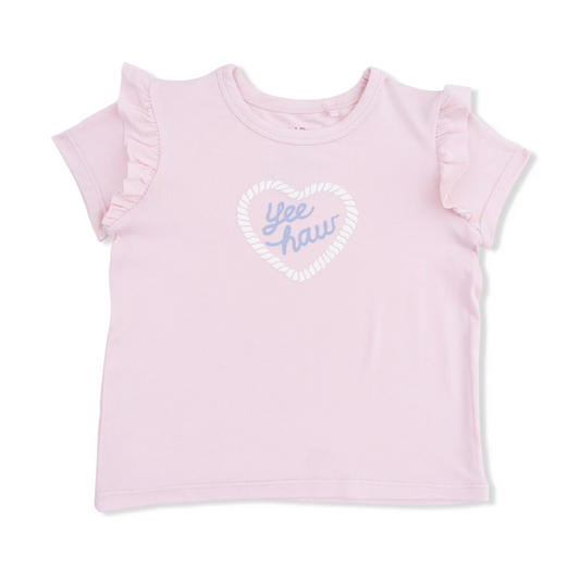 Angel Dear Yee Haw Cowgirl Ruffle Tee