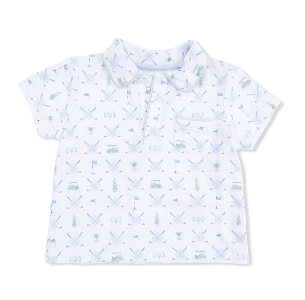 Boys Golf Trellis Polo & Shorts Set