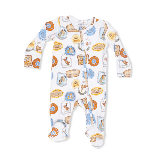 Infant Boys Rodeo Patches Uni Footie