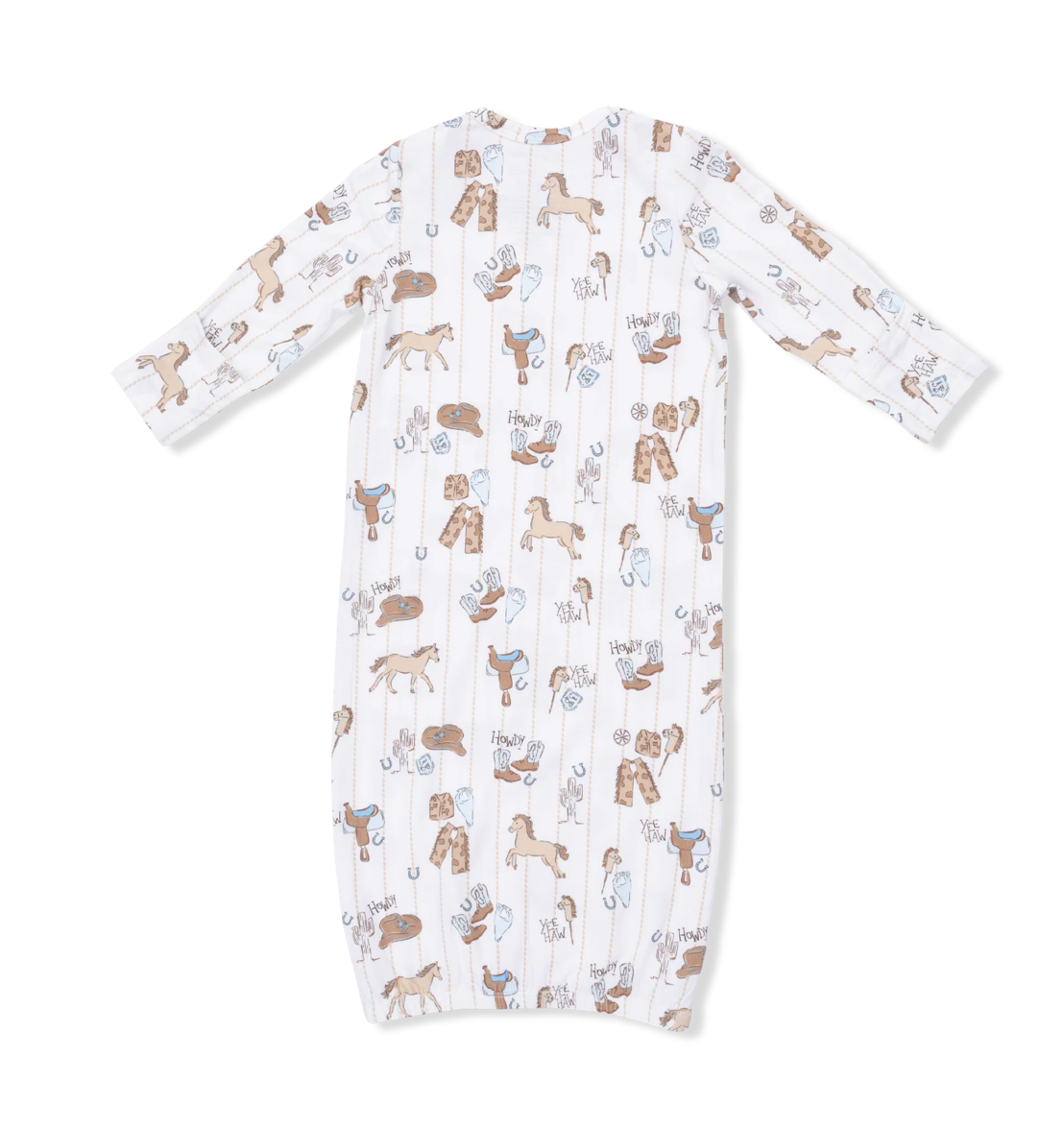 Angel Dear Cowboy Nursery Gown & Beanie Set
