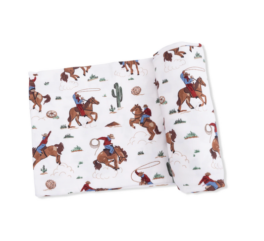 Angel Dear Buckaroo Western Swaddle Blanket