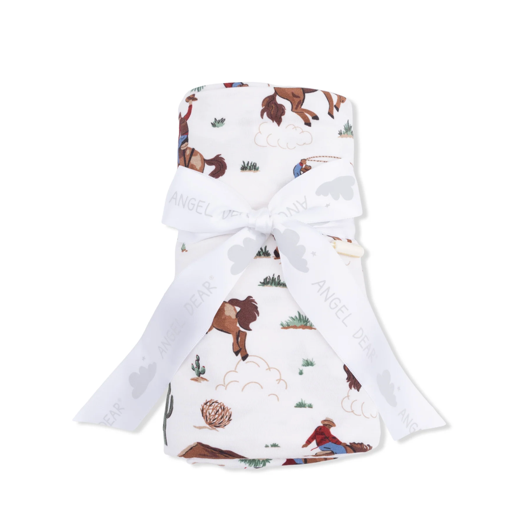 Angel Dear Buckaroo Western Swaddle Blanket