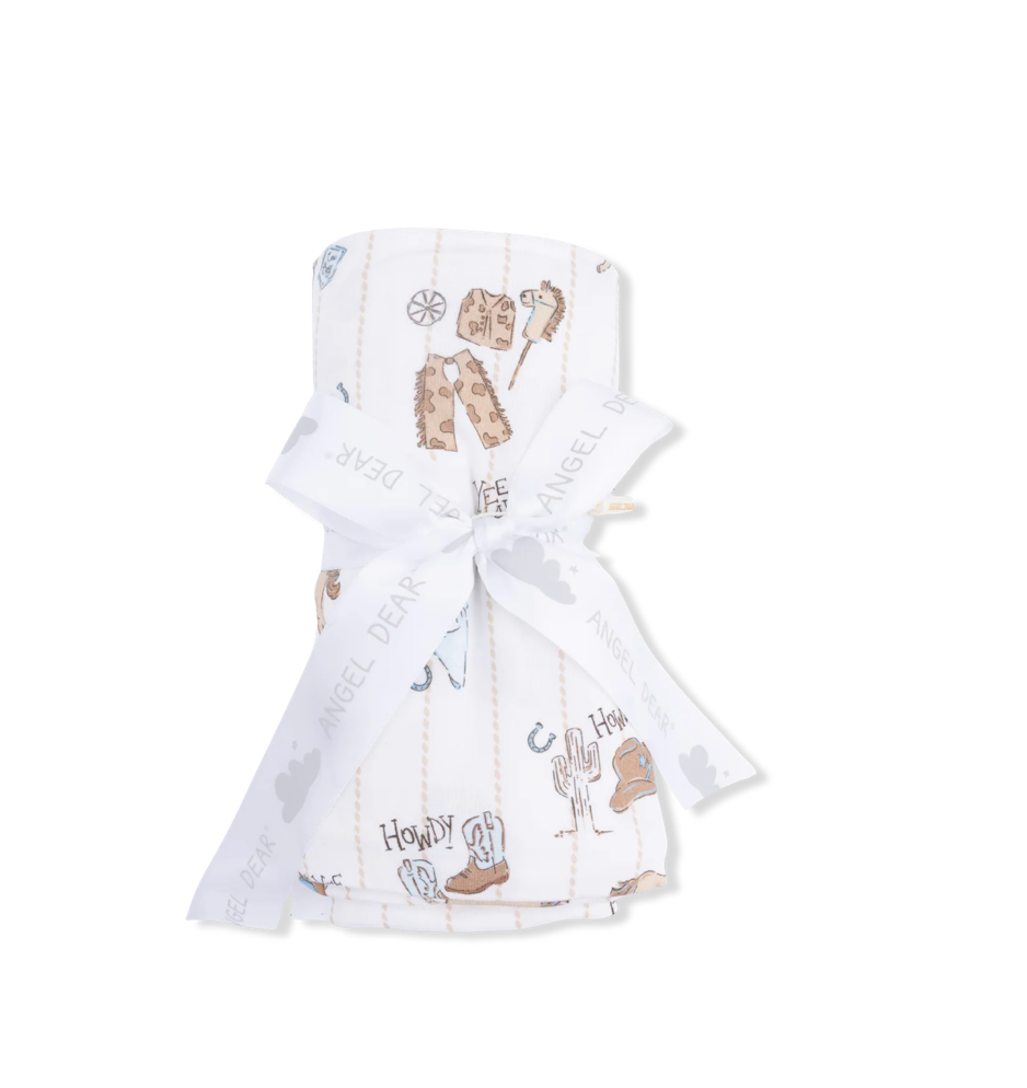 Angel Dear Cowboy Nursery Swaddle Blanket
