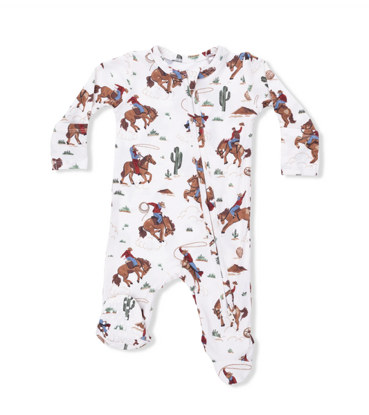 Angel Dear Buckaroo Western Zipper Footie