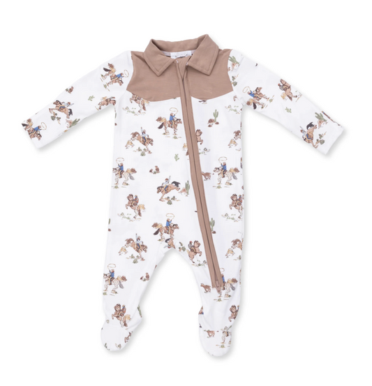 Angel Dear Horse Wrangler Cowboy Zipper Footie