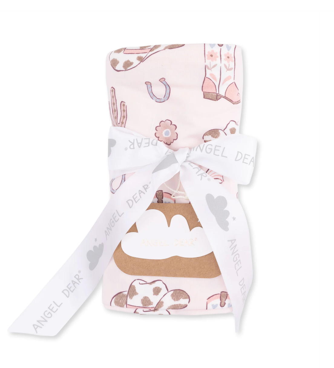 Angel Dear Cowgirl Boots & Bows Swaddle Blanket