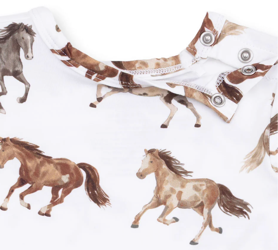 Angel Dear Wild Horses LS Bodysuit