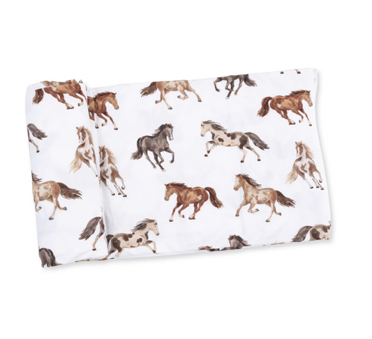 Angel Dear Wild Horses Swaddle Blanket