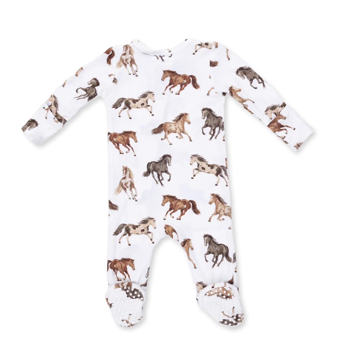 Angel Dear Wild Horses Zipper Footie