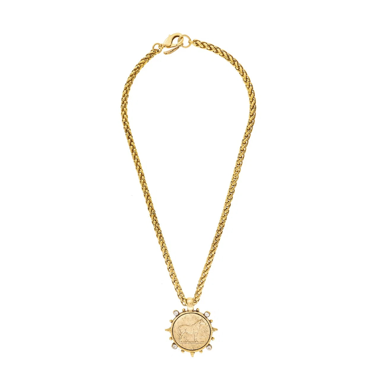 Yochi NY Kelpie Horse Medallion Necklace
