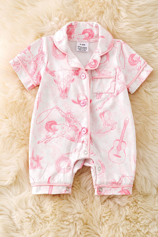 Cow Skull Horse Rider Onesie Pajamas