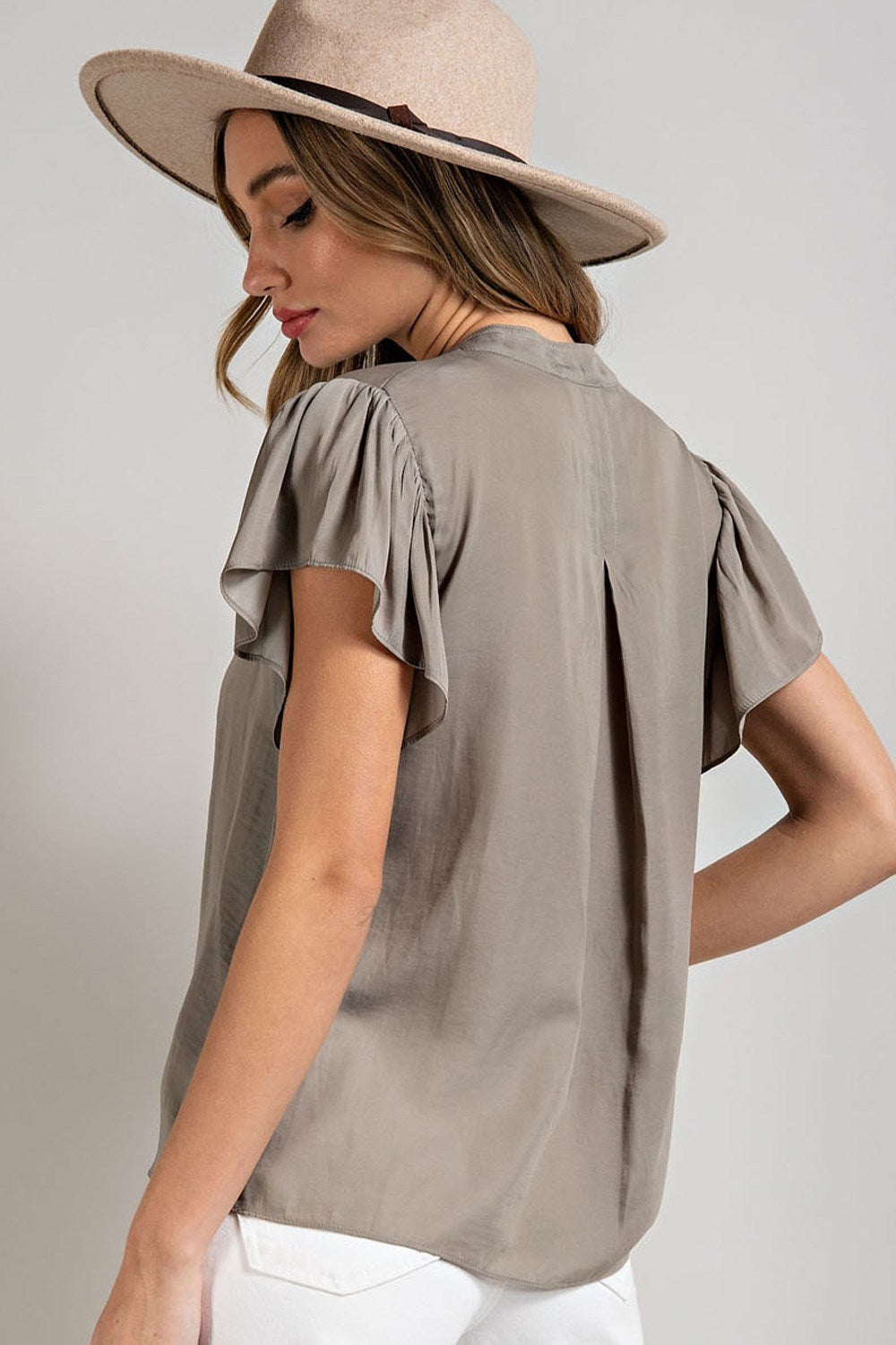 Sage Casual V-Neck Top