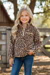 Girls Leopard Print Pullover
