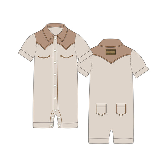 L'oved Baby Organic Coverall- Oatmeal