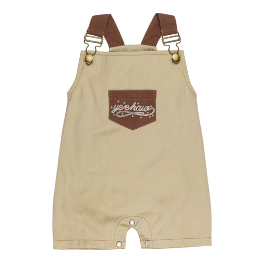L'oved Baby Organic Twill Overall- Oatmeal