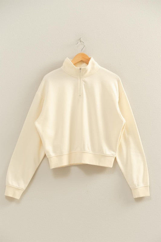 Half-zip Burnout French Terry Pullover