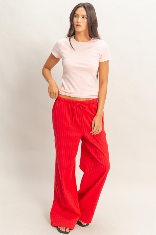 Mineral Wash Crew Neck Tee- Soft Pink