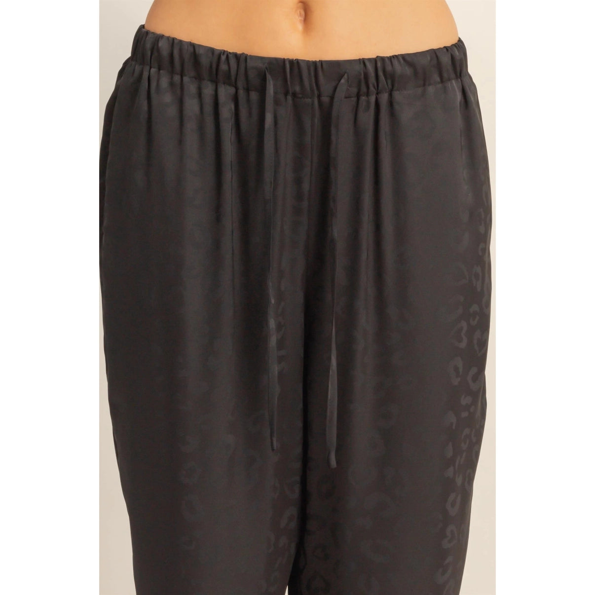 Black Leopard Print Lounge Pants