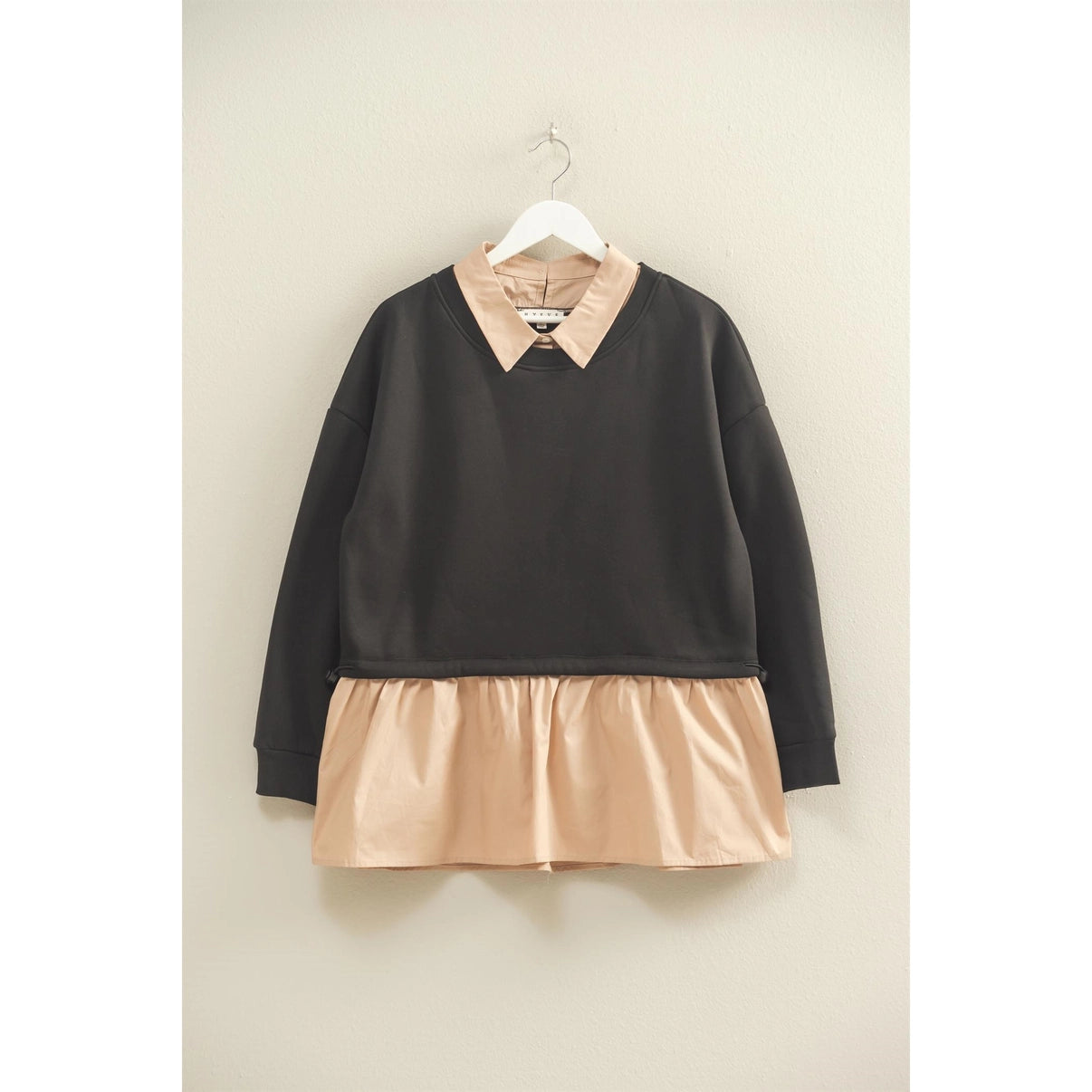 Collard Mixed Media Sweatshirt
