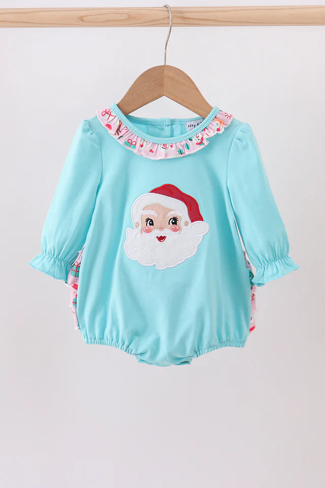Blue Santa Clause Bubble Onesie