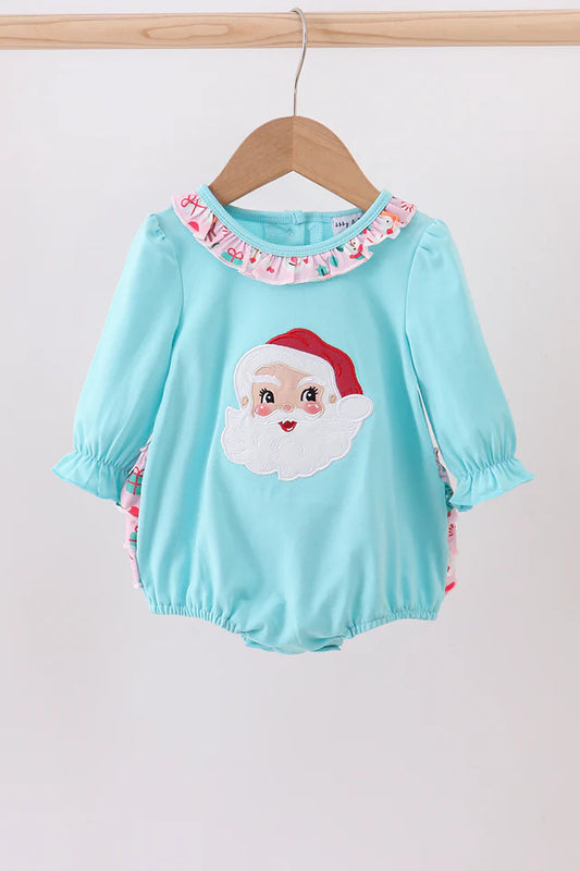Blue Santa Clause Bubble Onesie