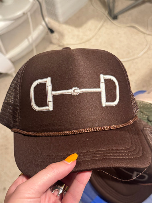 Brown on Brown Bit Trucker Cap-LF