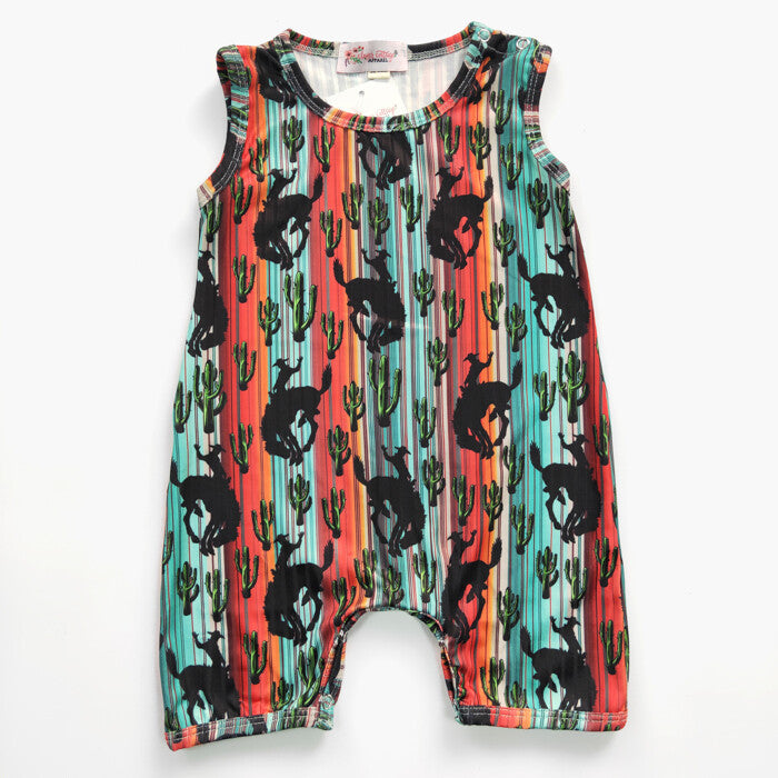 Buckin Serape Baby Summer Romper